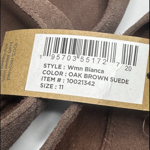 TOMS Bianca Mary Jane Flats Sz 11 - Oak Brown Suede (NWT) - Picture 6 of 6